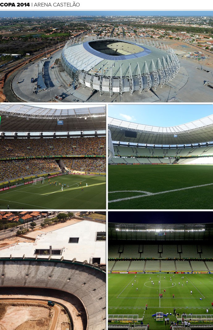 Mosaico Estádio Arena Castelão (Foto: Editoria de Arte)