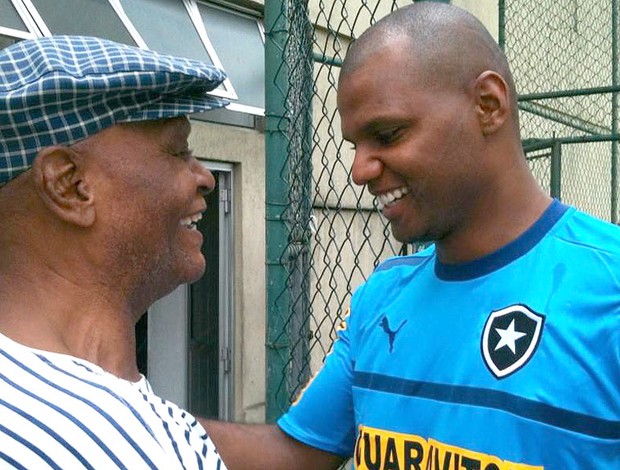 Jefferson e Adalberto encontro goleiros Botafogo (Foto: Reprodução / Twitter)
