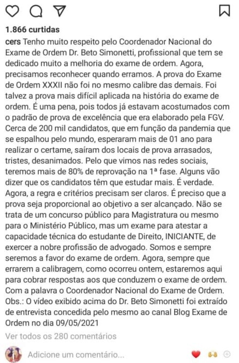 Professores reclamam da prova da OAB a mais difícil da história do