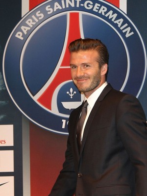 David Beckham, jogador do Paris Saint-Germain (PSG) (Foto: Getty Images)