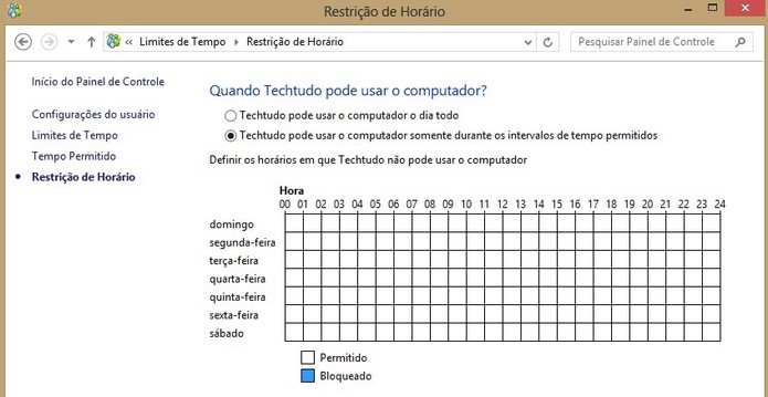 Defina os horários em que seus filhos podem usar o computador (Foto: Reprodução/Vinícius Sacramento) (Foto: Defina os horários em que seus filhos podem usar o computador (Foto: Reprodução/Vinícius Sacramento)) Defina os horários em que seus filhos podem usar o computador (Foto: Reprodução/Vinícius Sacramento) (Foto: Defina os horários em que seus filhos podem usar o computador (Foto: Reprodução/Vinícius Sacramento))