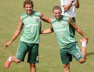rafael moura edinho fluminense treino (Foto: Dhavid Normando / Photocamera)