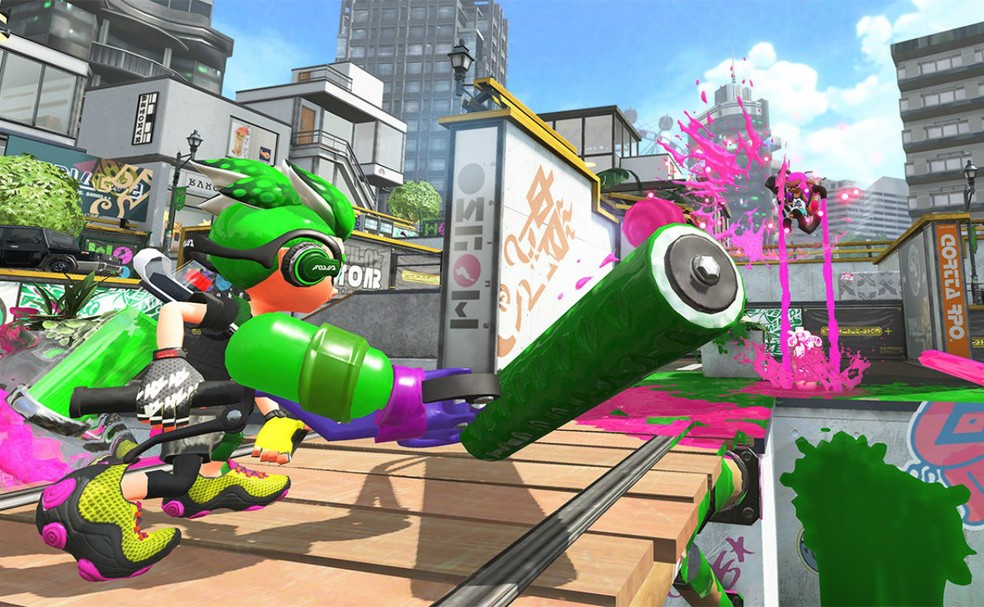 'Splatoon 2' aposta na portabilidade do Nintendo Switch com mais modos multiplayer (Foto: Divulgação) 'Splatoon 2' aposta na portabilidade do Nintendo Switch com mais modos multiplayer (Foto: Divulgação)