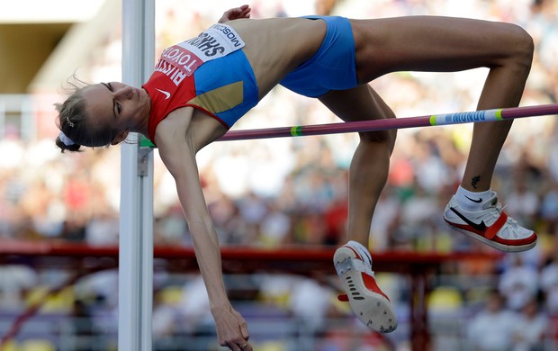 Svetlana Shkolina atletismo moscou russia salto em altura (Foto: AP)