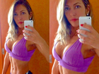 Muri Rodrigues faz selfie e mostra por que é a 'musa da barriga chapada'