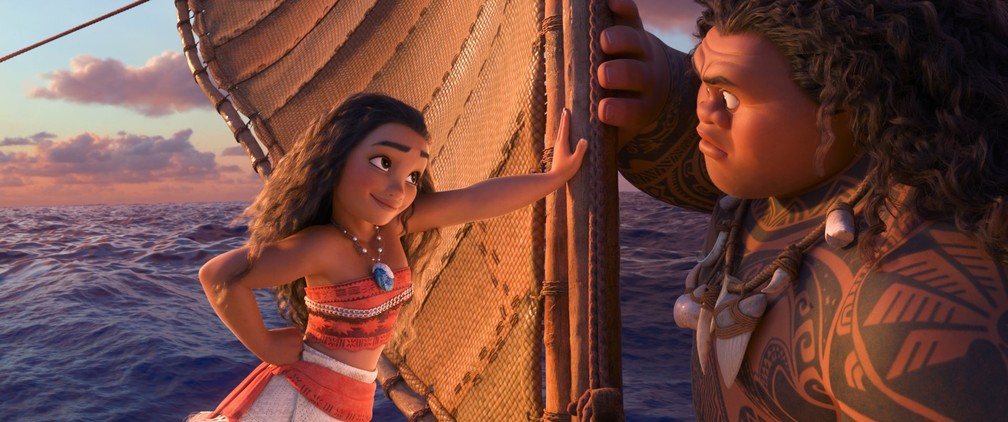 Moana e Maui em cena do filme (Foto: Divulgação)