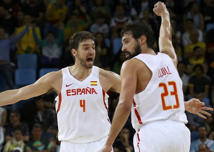 basquete; lituânia; espanha; Pau Gasol; Sergio Llull (Foto: REUTERS / Jim Young)