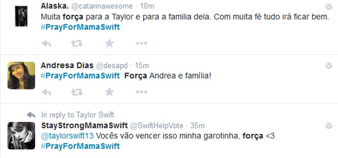 Fs brasileiros desejam fora a Taylor Swift