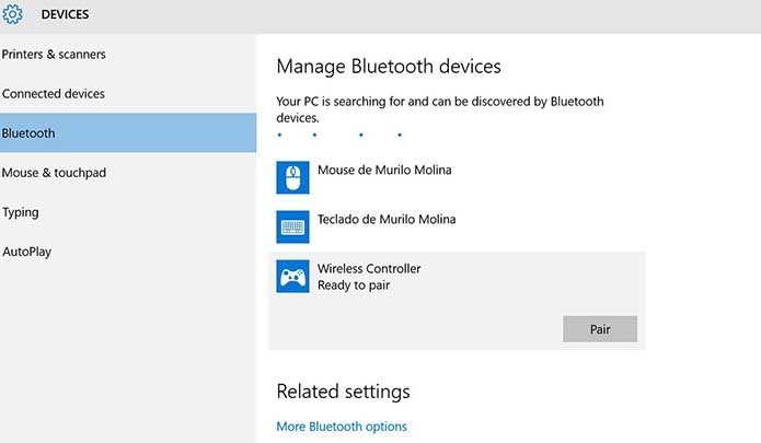 Conecte o controle do PS4 ao seu PC (Foto: Reprodução/Murilo Molina)