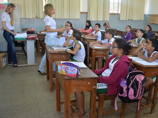 Alunos das escolas estaduais foram beneficiados com aulas sobre segurança no trânsito (Foto: Magda Oliveira/G1)