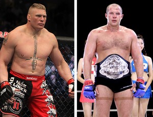 MONTAGEM - Brock Lesnar e Fedor Emelianenko UFC (Foto: Agência Getty Images)