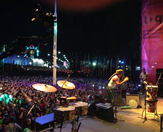 Brown agitou festival de percussão na Argentina (Foto: Arquivo Pessoal)