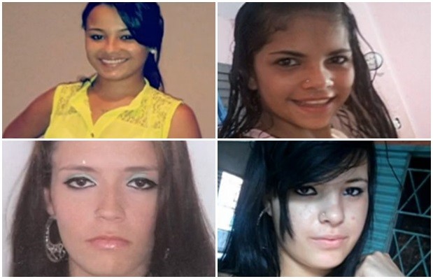 Mylleide Morgana, Sinara, Ana Kelly e Rayane foram mortas no Morro do Mendanha, em Goiânia (Foto: Arquivo Pessoal)