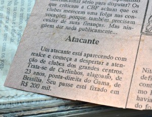 Passe de Carlinhos era de R$ 200 mil, dizia jornal em 1995 (Foto: Hélder Rafael)