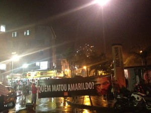 Rio protesto Amarildo Rocinha (Foto: Lvia Torres/ G1)