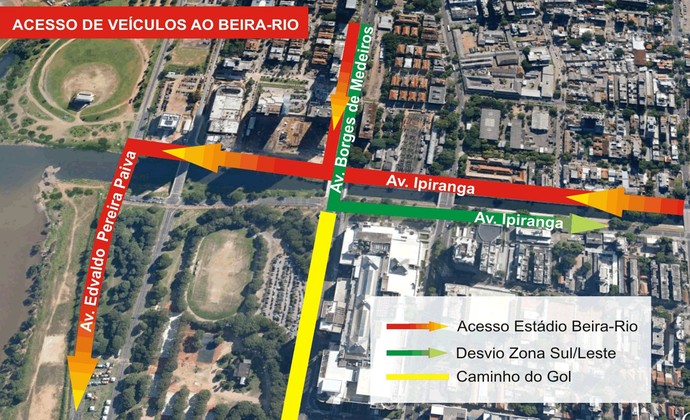 Mapa Gre-Nal desvios (Foto: Divulgação/PMPA)
