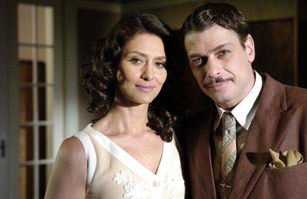 Maria Fernanda Cândido com Fábio Assunção em 'Dalva & Herivelto' (FOTO: TV Globo)