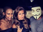 Mascarado, Ronaldo Fenômeno curte festa com a namorada, Paula Morais