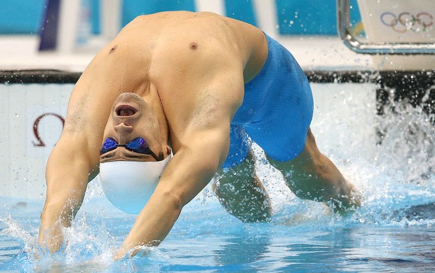 Leonardo de Deus na prova dos 200m costas em Londres (Foto: Satiro Sodré / Agif) Leonardo de Deus na prova dos 200m costas em Londres (Foto: Satiro Sodré / Agif)