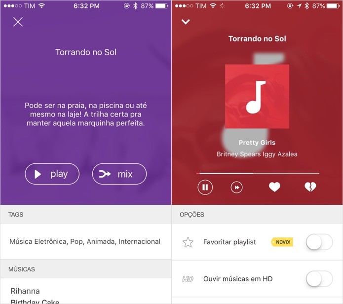 Ouvindo uma playlist recomendada (Foto: Reprodução/Helito Bijora)