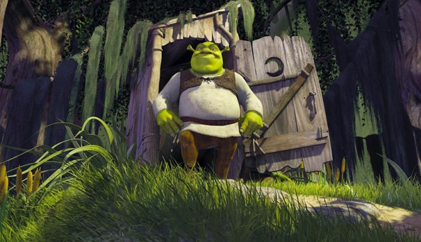 O ogro Shrek recebe a missão de resgatar a bela princesa Fiona para ter seu pântano de volta (Foto: Divulgação/Reprodução)