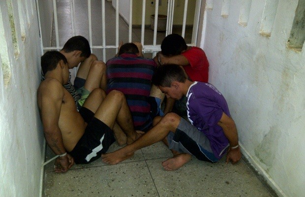 Cinco fugitivos do Presídio Professor Raimundo Nonato Fernandes foram recapturados pela polícia.  (Foto: Divulgação/Sejuc)
