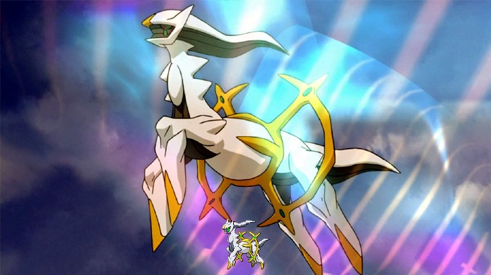 Conhecido como o criador de todo o universo em Pokémon Diamond & Pearl, Arceus é o maior lendário de toda a série (Foto: Reprodução/Rafael Monteiro)