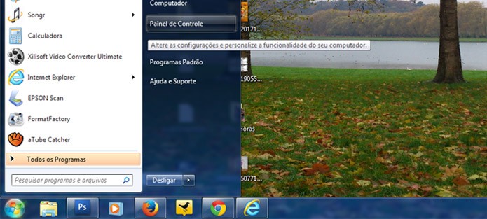 Entrando no Painel de Controle do Windows 7 (Foto: Reprodução/Vinícius Sacramento)