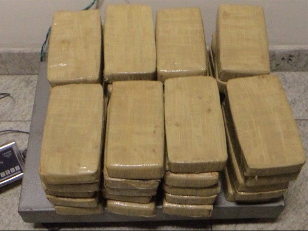 Tabletes de cocaína apreendidos em Praia Grande (Foto: Divulgação/Polícia Federal)