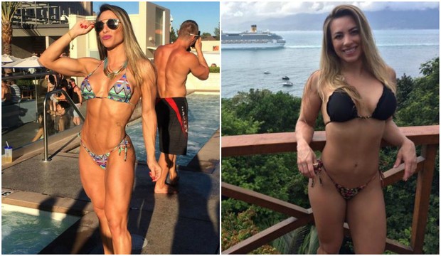 Michelly Crisfepe antes e depois de ganhar oito quilos (Foto: Reprodução/Instagram)