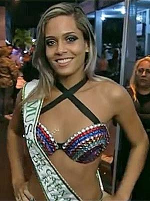 Thais Karla Macedo de França, musa dos blocos tradicionais do DF (Foto: TV Globo/reprodução)