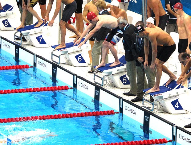 Última largada de Phelps como nadador (Foto: Divulgação)