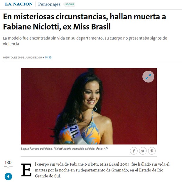 Fabiane Niclotti, Miss Brasil 2004 (Foto: Reprodução)