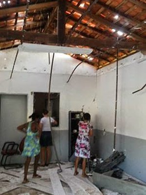Posto do Bradesco ficou destruído em Altamira do MA (Foto: Neto Macedo / Arquivo Pessoal) Posto do Bradesco ficou destruído em Altamira do MA (Foto: Neto Macedo / Arquivo Pessoal)