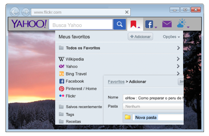Yahoo! Toolbar oferece algumas funções para usuários de navegador de Internet (Foto: Divulgação/Yahoo) Yahoo! Toolbar oferece algumas funções para usuários de navegador de Internet (Foto: Divulgação/Yahoo)