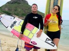 Débora Lyra faz aulas de surfe para perder oito quilos