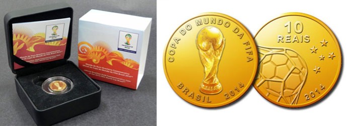 Moedas da Copa ouro (Foto: Banco Central)