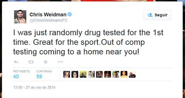 Chris Weidman (Foto: Twitter)