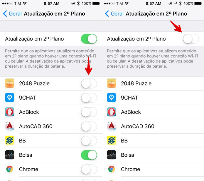 Desativando atualizações em segundo plano (Foto: Reprodução/Helito Bijora)