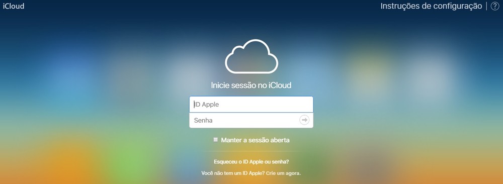 Entre no iCloud para localizar seu iPhone (Foto: Reprodução/Camila Peres)