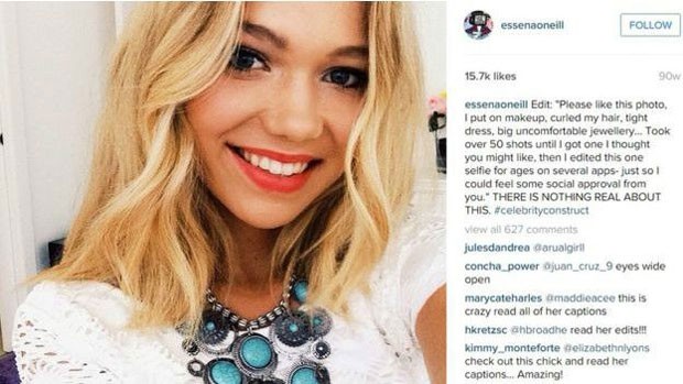 A adolescente pediu, de forma irônica, que selfie fosse 'curtida' (Foto: Reprodução/Instagram)