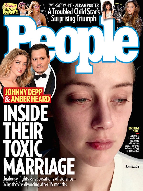 Amber Heard na capa da mais recente ediçao da revista People (Foto: Reprodução)