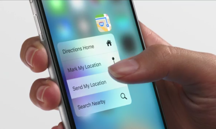 3D Touch dos iPhone 6S e 6S Plus é compatível com película de tela (Foto: Divulgação/Apple)