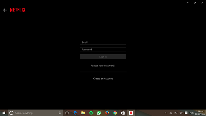Netflix exige email e senha para que usuário entre na sua conta (Foto: Reprodução/Elson de Souza)