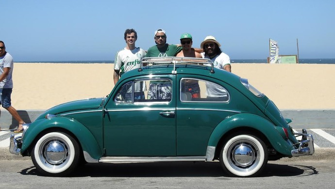 De Fusca verde, palmeirenses viajam 1.900 km para ver 