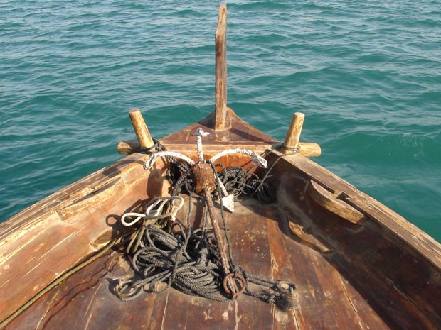 Passeio de barco em Abu Dhabi (Foto: Flávia Mantovani/G1)