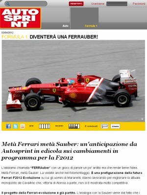 Ferrari  (Foto: Reprodução site 'Autosprint')