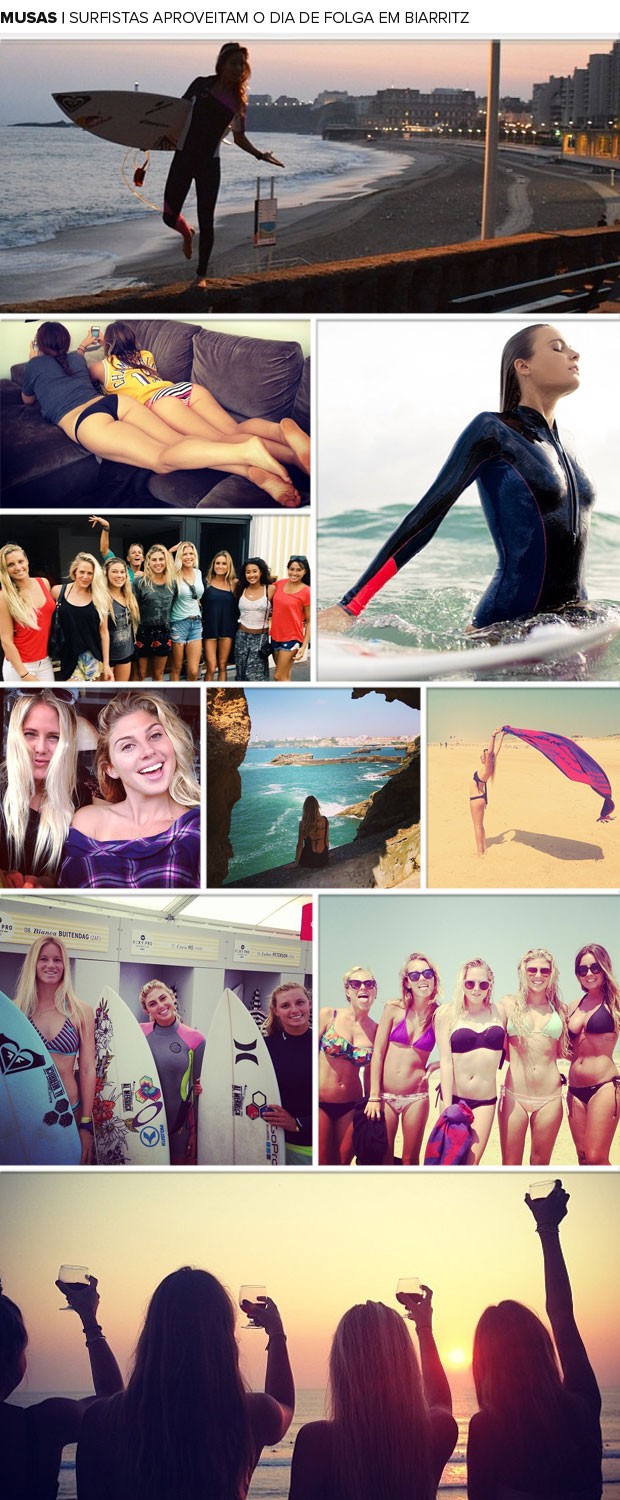 mosaico surfe feminino Biarritz (Foto: Reprodução / Instagram)