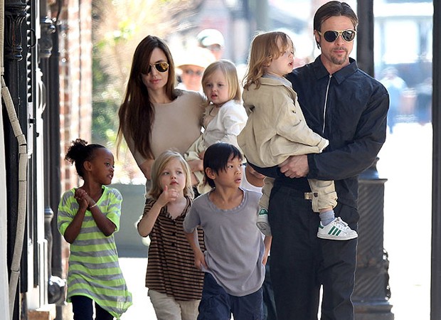 Foto de arquivo de 2011: A família Jolie-Pitt (Foto: QUEM) Foto de arquivo de 2011: A família Jolie-Pitt (Foto: QUEM)