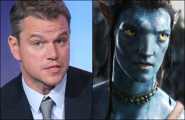 Um dos filmes mais rentáveis da história, 'Avatar' (2009) é protagonizado por Sam Worthington (à dir.). Apenas porque Matt Damon dispensou o papel. (Foto: Getty Images e Divulgação)